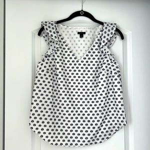 Ann Taylor Flutter Sleeves Top